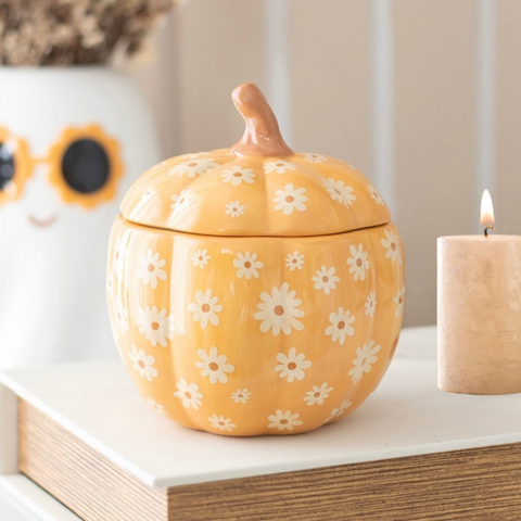 | PRE ORDER 4TH AUG | Floral Pumpkin Wax Burner