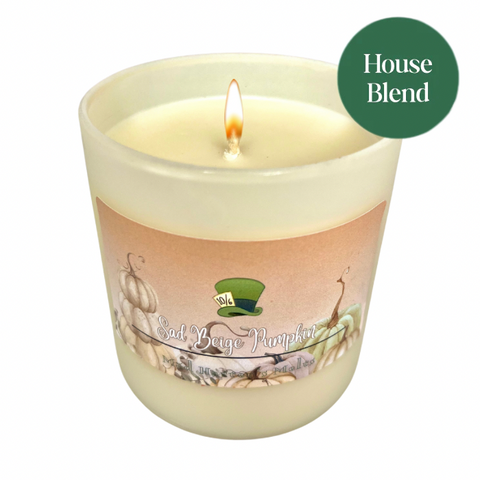 Sad Beige Pumpkin Candle